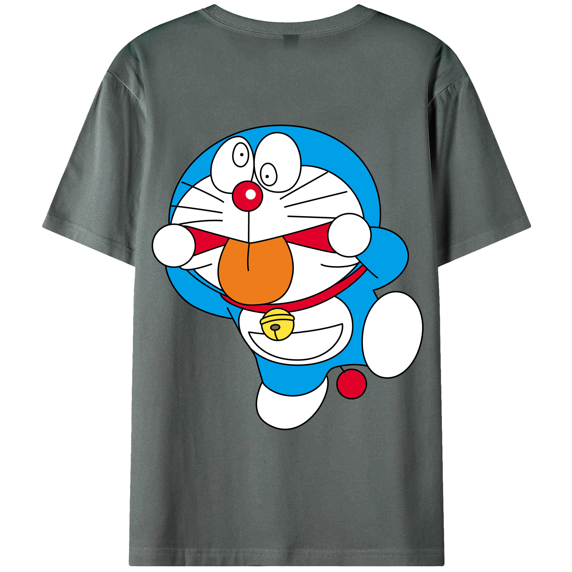 （画像用） ドラえもん Doraemon 綿100％ メンズ半袖Tシャツ（バックプリント） 通気性